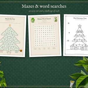 Christmas Activities for Kids Printable, Letter to Santa, Nice List Certificate, Reindeer Food Tags, Mazes, Word Search, Coloring Pages image 4