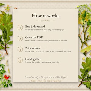 Thanksgiving Printable Table Set and Games, Place Cards, Menu and Family Activities, Instant Download image 6