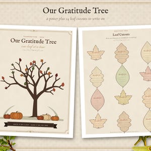Thanksgiving Printable Table Set and Games, Place Cards, Menu and Family Activities, Instant Download image 4