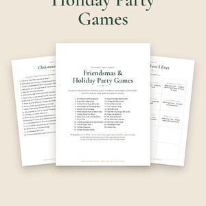 Pacchetto di giochi stampabili per feste di Natale, 24 giochi per amici, quiz a tema natalizio, bingo cinematografico, gioco di scambio regali, giochi di Capodanno immagine 8