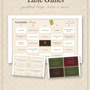 Thanksgiving Printable Table Set and Games, Place Cards, Menu and Family Activities, Instant Download image 7