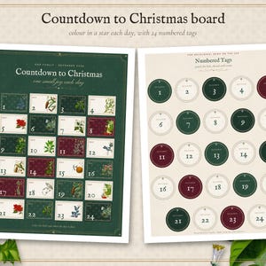 Advent Calendar Printable, 24 Family Christmas Countdown Activity Cards, Kids Holiday Traditions, Instant Download image 4