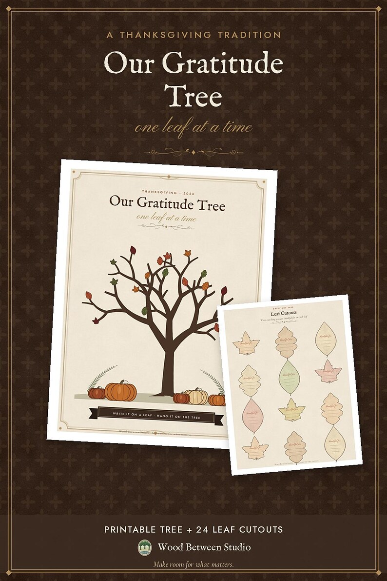 Thanksgiving Printable Table Set and Games, Place Cards, Menu and Family Activities, Instant Download image 8