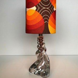 VINTAGE69 - Val Saint Lambert - French Design - Swirl - Crystal - 1970s - Table Lamp - Desk Lamp - Mid Century