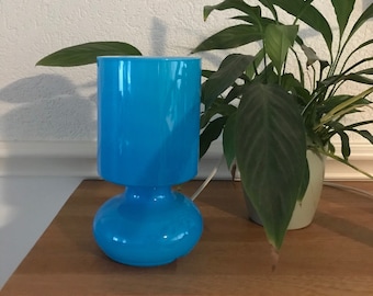 VINTAGE69 - Ikea - Lykta - Schemerlamp - Retro table lamp blue - Handmade - Nachtlampje - Blauw