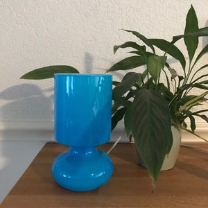 VINTAGE69 - Ikea - Lykta - Table lamp - Retro table lamp blue - Handmade - Night light - Blue