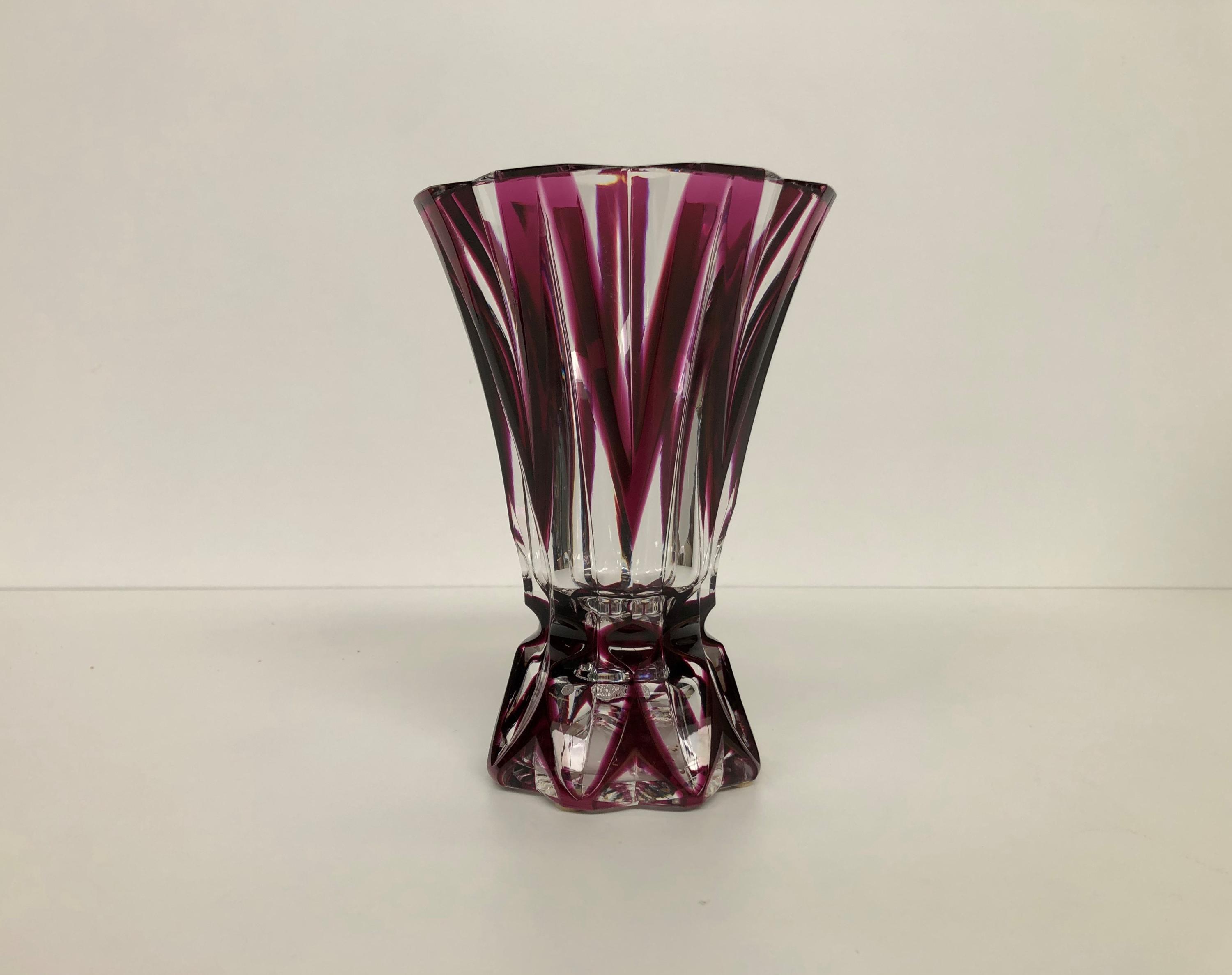 値下げ中Saint Louis フランス製　クリスタルガラス 花瓶 アンティーク 値下げ中Saint Louis フランス製 クリスタルガラス 花瓶 アンティーク