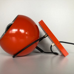 VINTAGE69 - Eyeball lamp XL - Dutch Design - 1960 - Mid Century - Orange - Space Age - Wall lamp