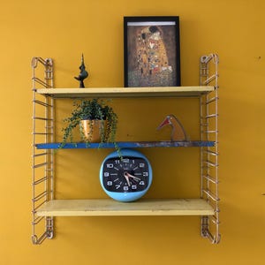 VINTAGE69 - Tomado - Dutch Design - Wall rack - 3 shelves - String Regal - Mid Century - 1960 - Industrial - Tomado Holland Shelf