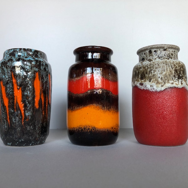 VINTAGE69 - West Germany - Scheurich - Fat Lava - 231/15 - Ceramic vases - 1960s - German pottery - Vase 2 + 3 are SOLD