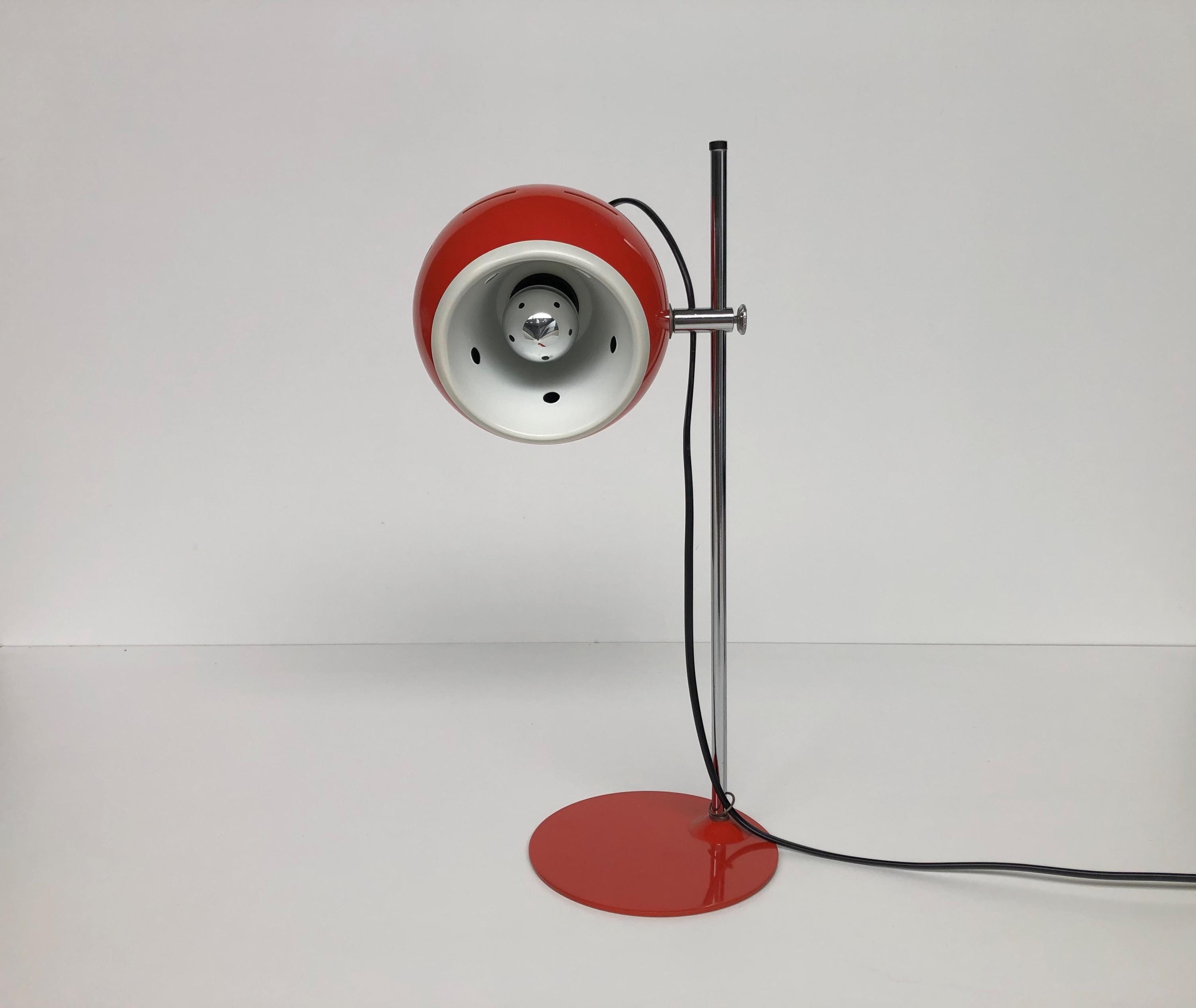 伊70s vintage lamp made in Italy イタリア レトロ VINTAGE69 - Italian Design - Table Lamp - Desk Lamp - Orange