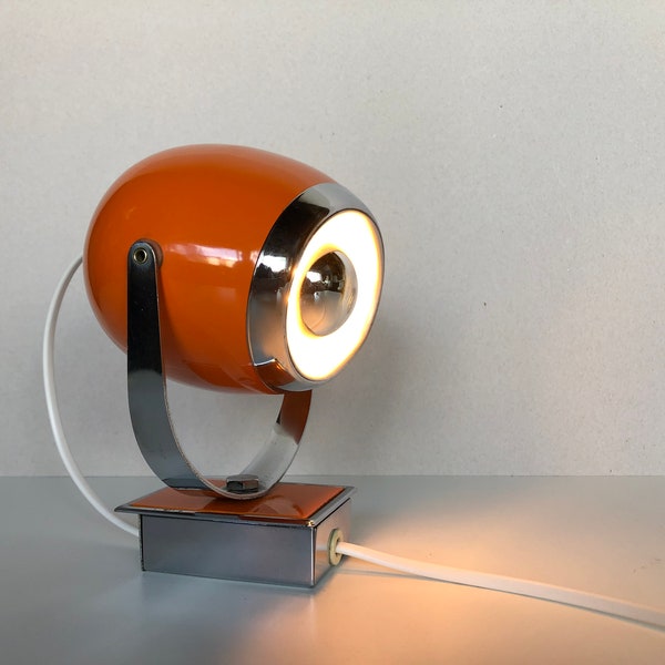 VINTAGE69 - Eyeball lamp - Wall lamp - Orange - 1960 - Atomic Wall light - Space Age - Mid Century