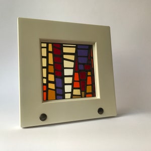 VINTAGE69 - Square IV - Stained glass - Stained glass window - Stained glass art - Glass art - Stained glass window