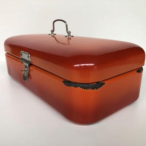 VINTAGE69 - Dutch Design - Enamelled Lunch Box - Storage Box - Enamel - Enamel - Bread Bin - Lunch Box - 1950
