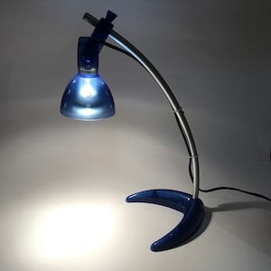 VINTAGE69 - Ikea - Table lamp - Retro table lamp blue - Night light - Ikea Table Lamp - Blue Office Desk Lamp - Morker - A0207