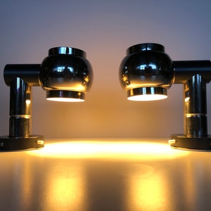 VINTAGE69 – Chrom-Schreibtischlampe – Tischlampe – Wandlampe – Nachttischlampe – Space Age – 1970 – 1 Lampe VERKAUFT
