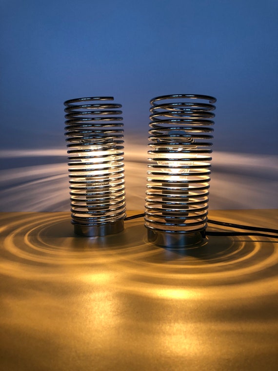 Chrome spiral table lamp sale