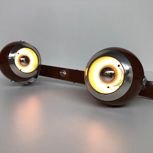 VINTAGE69 - Herda - Dutch design - Eyeball lamp - Wall lamp - Brown - 1970 - Space Age - Mid Century