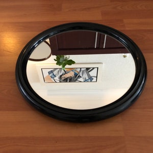 VINTAGE69 - Tiger Mirror - Dutch design - 1970 - Black - Space Age - Mid Century