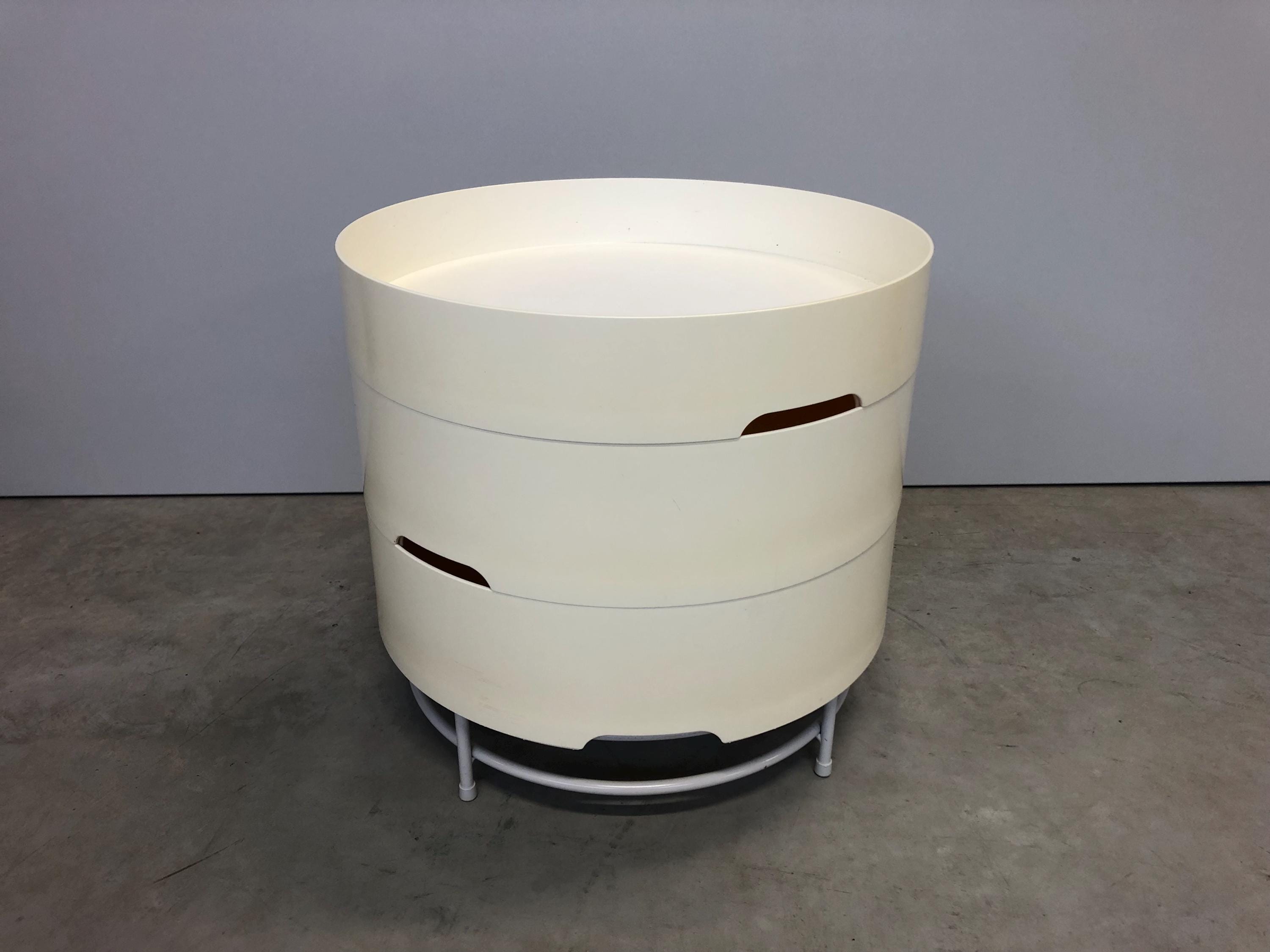 VINTAGE69 - Ikea PS2014 - Side Table - White - Trolley - T