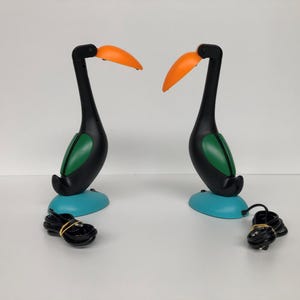 VINTAGE69 - 1 of 2 - Penguin Lamp - Flamingo Lamp - Pelican Lamp - 230 Volt - Desk Lamp - Table Lamp - Children&#39;s Lamp - 1980