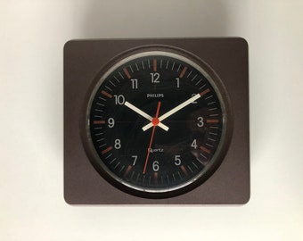 VINTAGE69 - Philips - HF Quartz - Type HR 5483 - Clock - Wall Clock - Kitchen Clock - 1970s