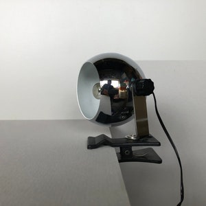 VINTAGE69 - Eyeball - Clamp Lamp - Desk Lamp - Chrome - 1970 - Atomic Desk Lamp - Space Age - Mid Century