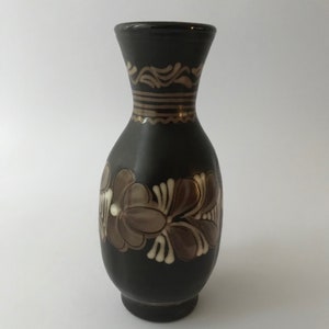 VINTAGE69 - MHV Hungarian terracotta vase - hand painted - Folk art - rustic decor - studio pottery