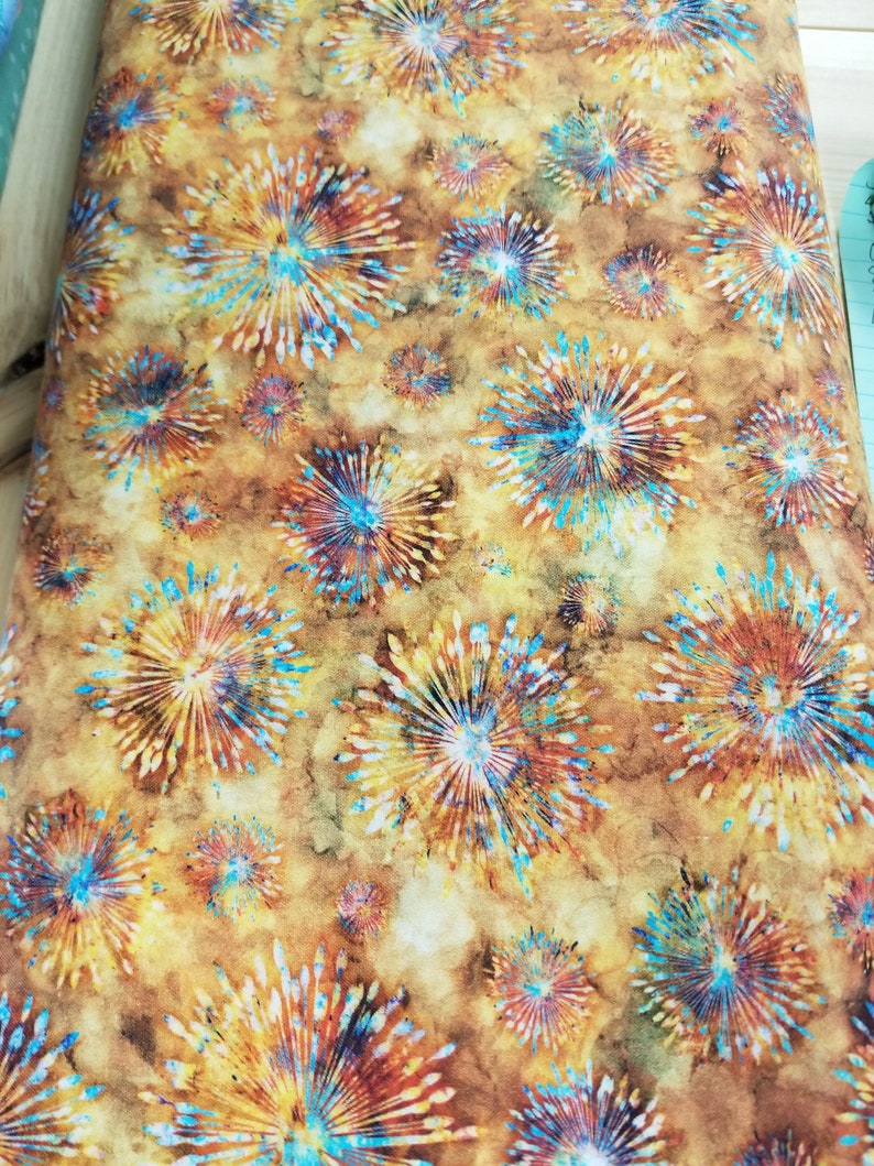 Botanica Dandelion Quilt Fabric Colorful Botanica Flower Etsy