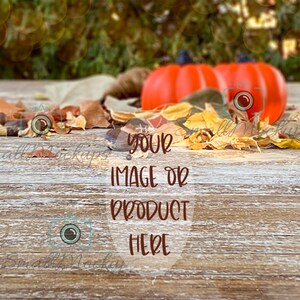 Fall Background Mockup, Fall Décor, Rustic Table Mockup, Thanksgiving Pumpkin Shelf Background, Autumn Backdrop Photo, Product Mockup