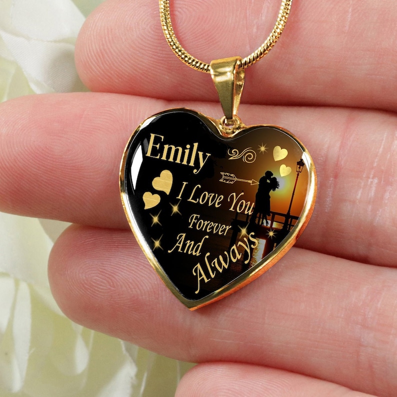 Love Gymnastics Necklace Personalized Engraved Heart Custom Gift Pendant-Valentines Day Love