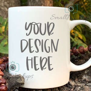 White Mug Mockup, Zen Pecan Tree Outside Product Mockup, Yoga Mala Beads Boho Mug Mockup, Outdoors 11oz Rustic Coffee Mug, Hippie Mock Up