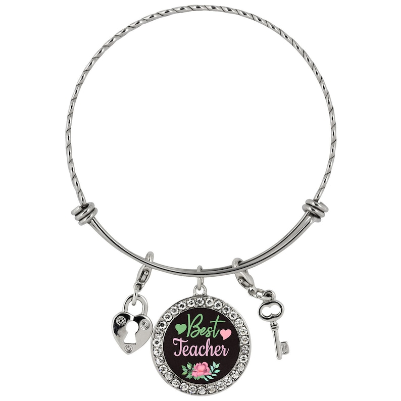 Silvertone Antiqued Turkey Daughter You Are Loved Circle Bracelet 8