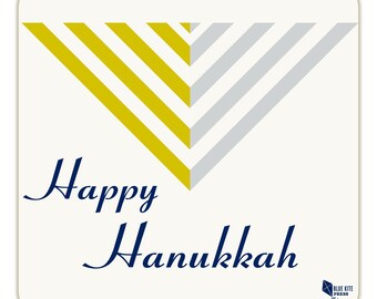 Hanukkah Menorah Paper Coasters, Set of 8