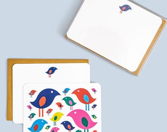 Bright Bird Flat Cards | Box Set of 8