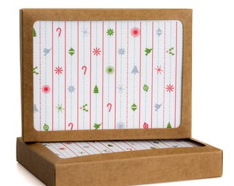 Christmas Note Card Set, 8 Cards with Envelopes