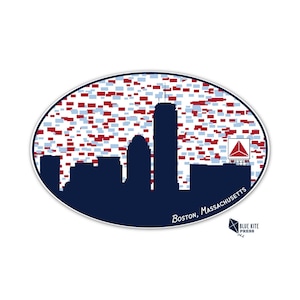 Boston Skyline Sticker with Citgo Sign