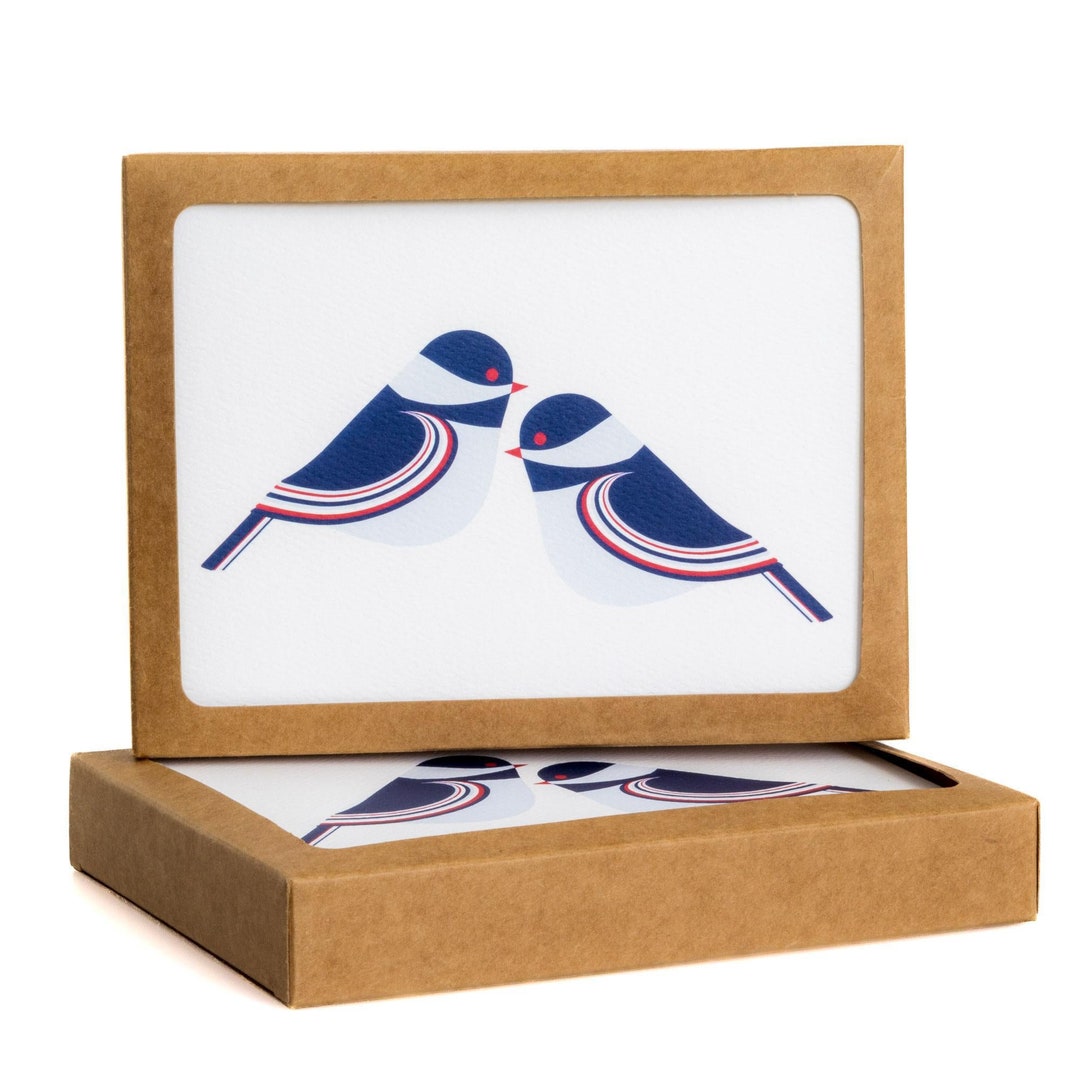 Chickadee Boxed Card Set Etsy