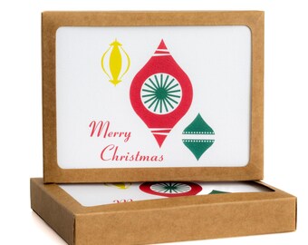 Merry Christmas Note Card Set, 8 Cards with Envelopes