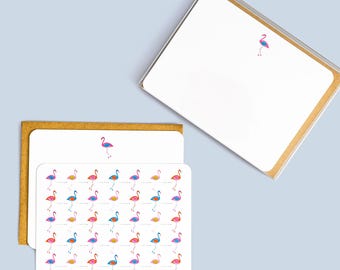 Flamingo Flat Cards | Box Set of 8