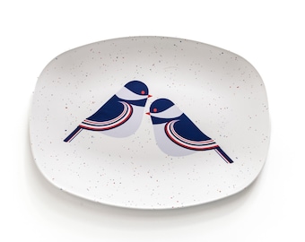 Chickadee Oval Serving Tray