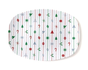 Christmas Oval Serving Tray
