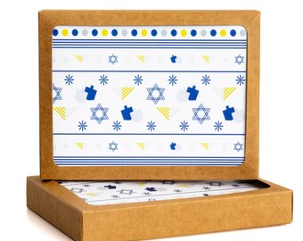 Hanukkah Bright Note Card Set, 8 Cards with Envelopes