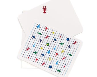 Seaside Flat Cards | Box Set of 8