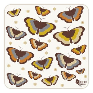 Butterfly Paper Coasters, Set of 8