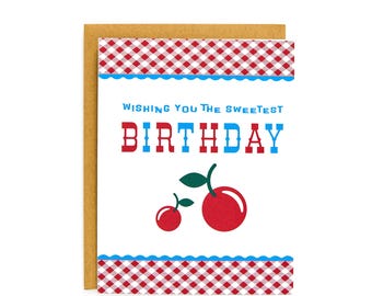 Cherry Sweetest Birthday Card