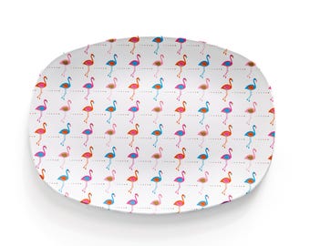 Flamingo Oval Serving Tray