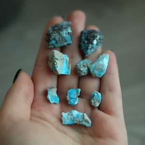 126ct Rough turquoise gemstones, Set of 9, Best quality natural turquoise, Rough crystals, Genuine turquoise, Raw turquoise, Turquoise rocks