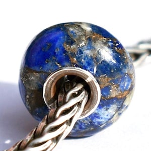Kupfer Lapis Lazuli Perle: 14 mm, voller Silberkern, für Armbänder