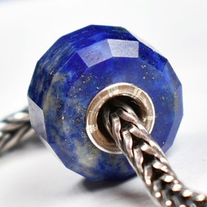 Lapislazuli Scheibe facettierte Scheibe - Halbedelstein Perle 14.2 mm - passend für Bettelarmbänder